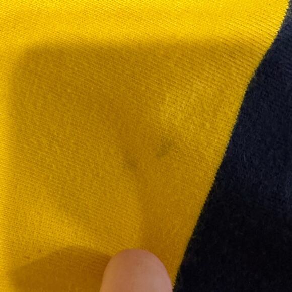 Chaps Yellow and Blue Preppy Long Sleeve Rugby Polo Size L - Picture 8 of 9